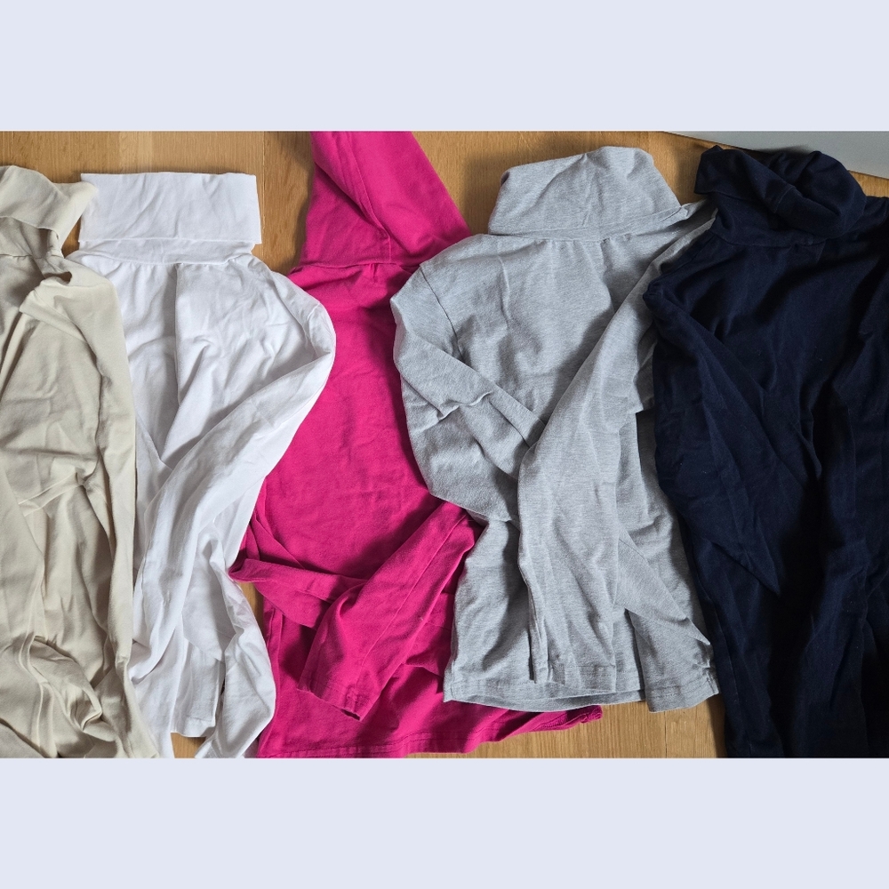 LOT Los Angeles Apparel Turtlenecks - Lot of 5